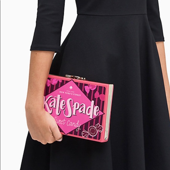 Authentic Kate Spade leather L.Edition candy box snap buckle leather clutch - Picture 6 of 16